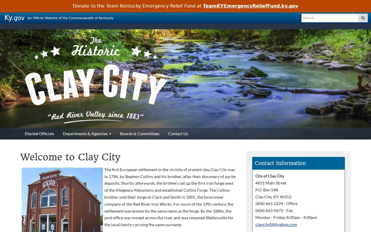 Clay City criminal history official city records homepage