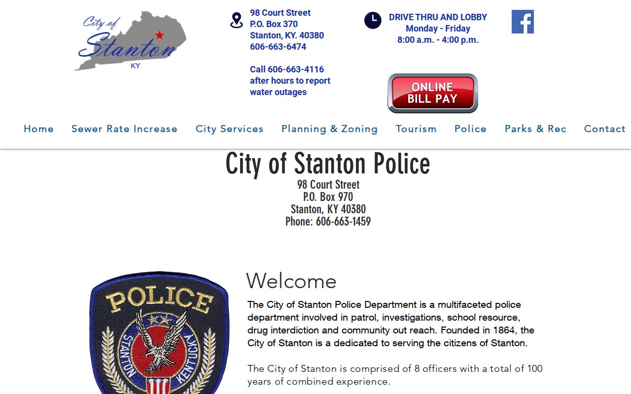 Stanton criminal history records and Stanton Police Department information